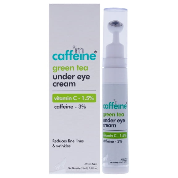 mCaffeine Green Tea Under Eye Cream Vitamin C 1.5 Percent , 0.5 oz Cream