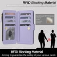 thumbnail image 3 of For Google Pixel 9 / 9 Pro 5G RFID Blocking Wallet Case, Crossbody Purse Phone Case with 9 Card Slots, Zipper Pocket & Detachable Strap,Purple,For Pixel 9 / 9 Pro, 3 of 9