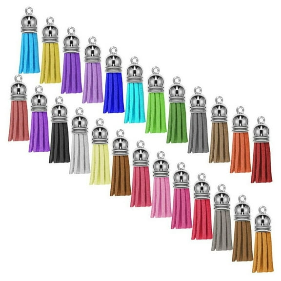 50 Sets Key Fob Ring Decor Decoraciones Tassels for Jewelry Making Mini Crafts Bag Ornaments Keyring Pendants Keychain