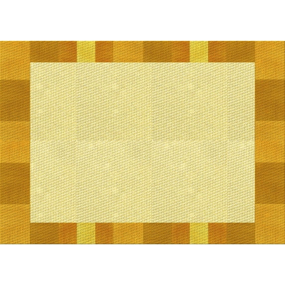 Ahgly Company Machine Washable Indoor Rectangle Transitional Dark Orange Area Rugs, 2' x 5'