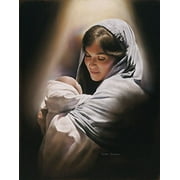 Love -8x10 Wall Art Print Mary Holding Baby Jesus Christ by David Bowman Madonna and Child Religious Spiritual Christian Fine Art