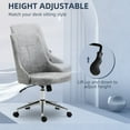 thumbnail image 3 of Vinsetto Armless Task Chair, Mid-back Desk Chair, Microfiber Home Office Chair with Adjustable Height, Tilt, Swivel Function, Vanity Chair with Wheels, Light Grey, 3 of 9