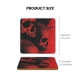 thumbnail image 5 of Xecao Red And Black Abstract Skull for MDF Cork Coaster 4 Pcs,Drink Coasters,Suit for House Warming Gifts New Home ,Coffee Table Decor-Square, 5 of 7