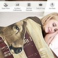 thumbnail image 3 of Orinice Deer Flag Wooden Sign Warm Lightweight Blanket Soft Fleece Blankets All Seasons for Bed Couch Sofa Decor Cow Gifts 50x60in, 3 of 6