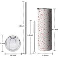 thumbnail image 5 of 20oz Red Christmas Tree Pattern Skinny Tumblers Stainless Steel Tumbler with Lid and Straw,Vacuum Insulated Double Wall Travel Tumbler Cups with Cleaning Brush for Coffee,Tea, 5 of 6