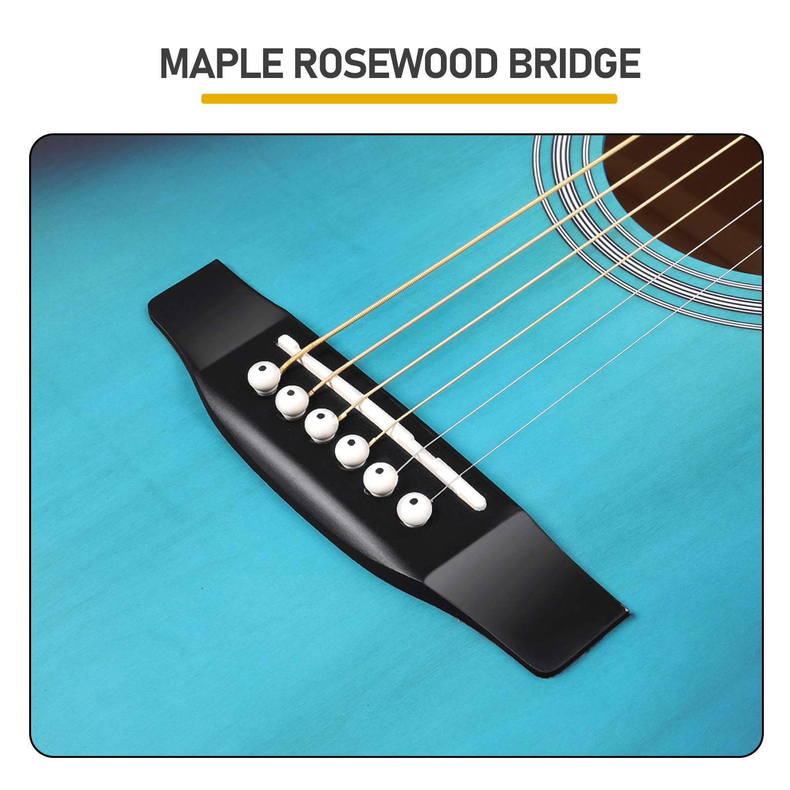 Full-Size Dreadnought Cutaway Acoustic Guitar, Basswood Body, Steel Strings, Beginner-Friendly Setup, Includes Gig Bag, Strap, Picks, and Spare Strings