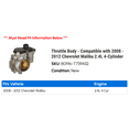 thumbnail image 2 of Throttle Body - Compatible with 2008 - 2012 Chevy Malibu 2.4L 4-Cylinder 2009 2010 2011, 2 of 2
