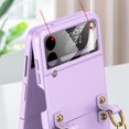 thumbnail image 2 of Étui avec Bracelet Compatible avec Galaxy Z Flip 4, Étui Rigide Pc Tout Compris avec Protecteur d'Objectif, 2 of 5