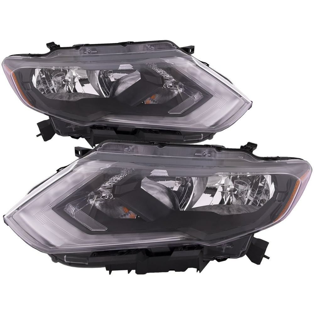 Headlight Halogen w/LED DRL High Quality CAPA Left and Right Pair Fits ...