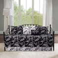 thumbnail image 2 of Home Soft Things 6-Piece Reversible Quilted Daybed Set w/ Bedskirt, Shams & Pillow - LA Boheme Black, 75"x39", 2 of 6