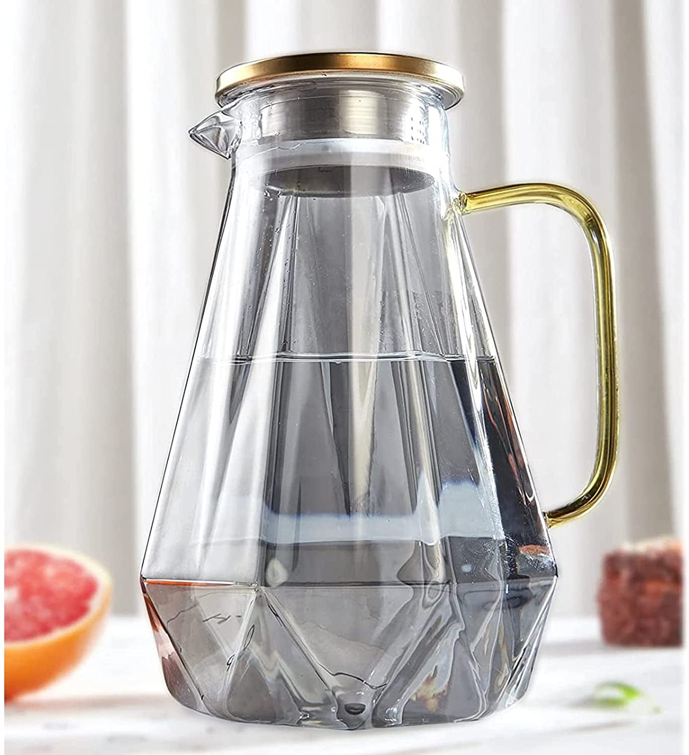 Glass Pitcher with Lid - The Republic of Tea | (1) 44 oz Pitcher