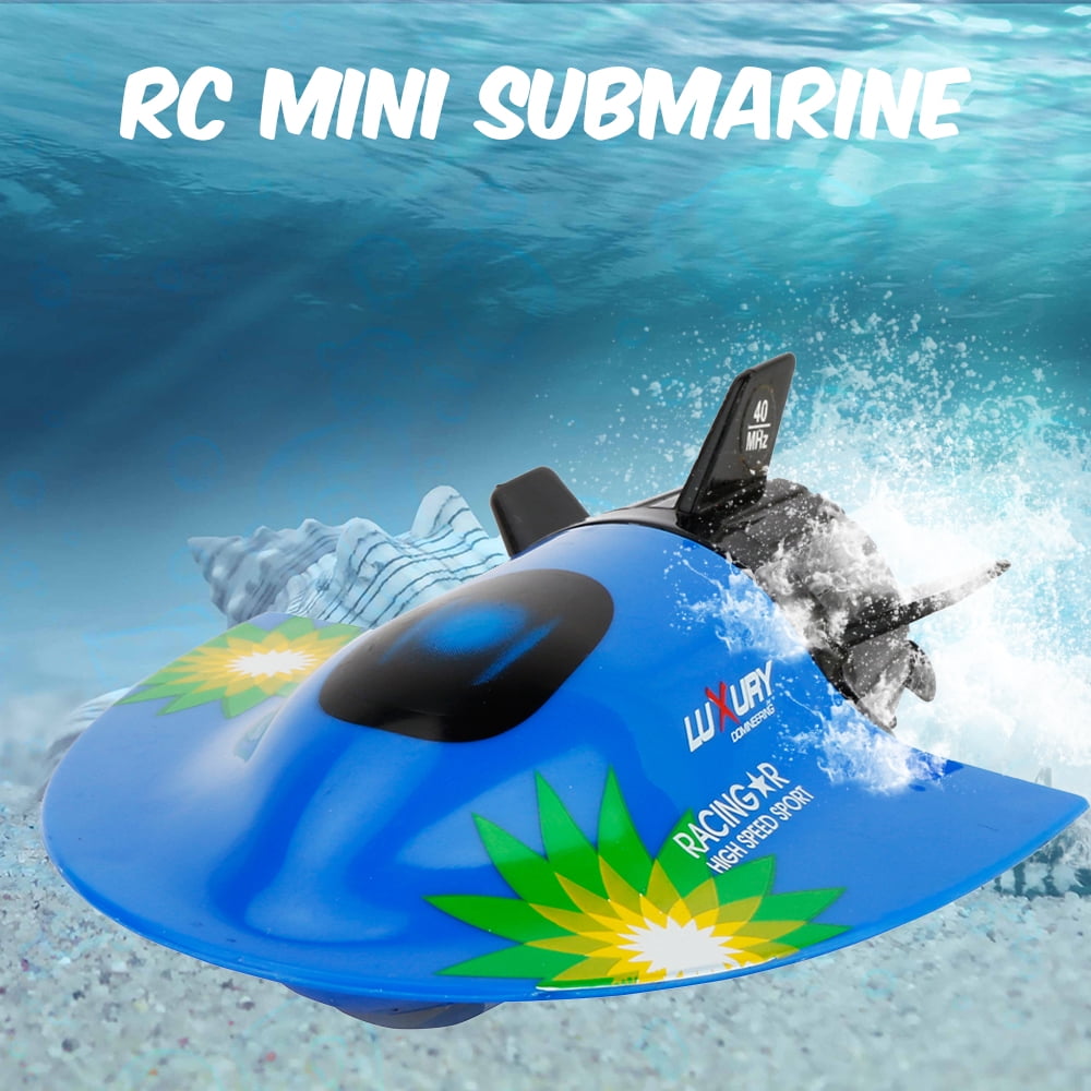 Electric Mini RC Submarine Radio Remote Control Boat Toy Gift With LED Light 