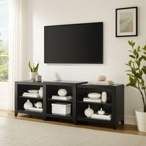 HomeStock Rustic Refinement 69" Low Profile Tv Stand Black