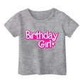 thumbnail image 3 of Glisme Girls Tops Size 8-9 Years Birthday Themed Printed Party T Shirt Funny Grey Graphic Tee, 3 of 3