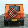 thumbnail image 3 of ZNDUO Abstract Christmas Plaid Pattern Spare Tire Cover, Universal Spare Tire Wheel Covers 15 inch, 3 of 8