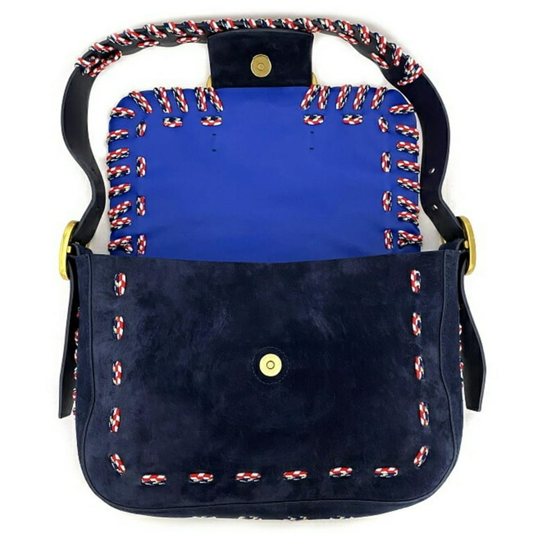 Tory Burch Blue Multicolor - Leather - Crossbody Shoulder Bag Tory