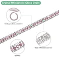 thumbnail image 2 of Uxcell Crystal Rhinestone Close Chain Trim, 3 Rows 3 Yards Dress Embellishments, Sparkly Diamond Strips Applique for Craft [Silver-Based Light Pink], 2 of 2