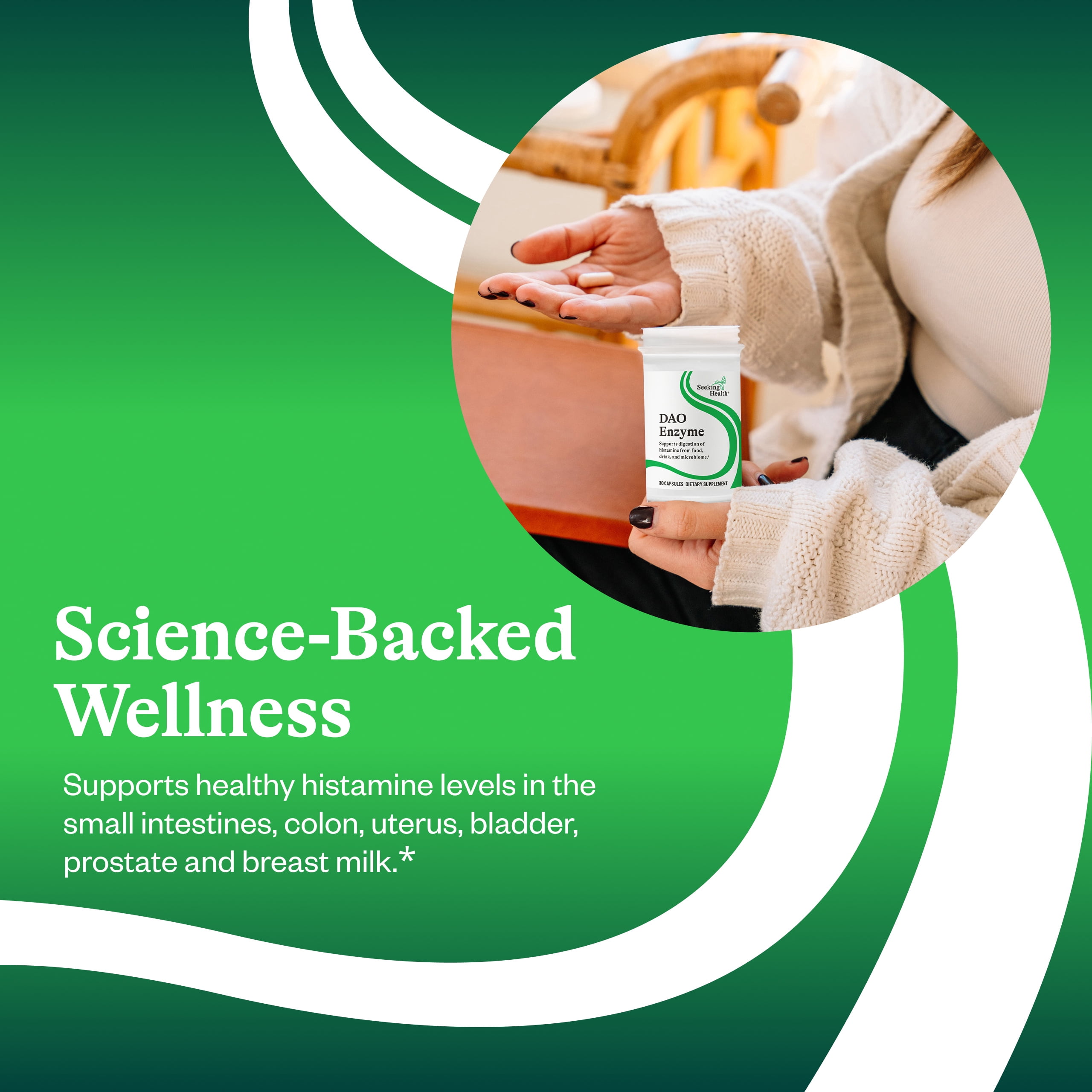 Seeking Health DAO Enzyme - Formerly Histamine Digest, DAO Enzyme Supplement for Histamine Food Intolerance, Supports Digestive Health, Upset Stomach (30 Capsules)*