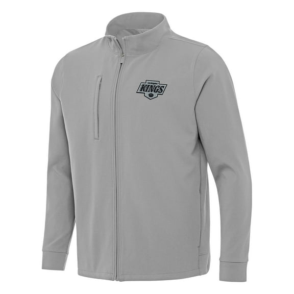 Men's Antigua Gray Los Angeles Kings Regard Full-Zip Jacket