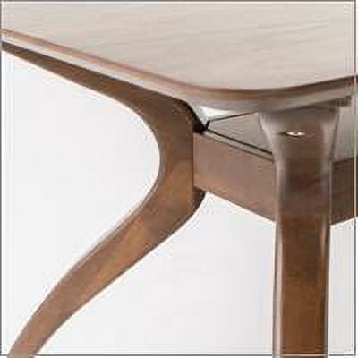 Noble House Roosevelt Dark Grey Fabric and Walnut Wood Dining Set