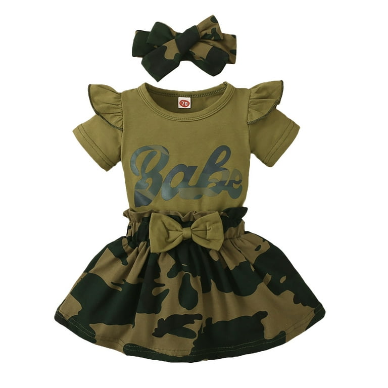 Camo newborn girl clearance outfits
