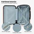 thumbnail image 4 of LONG VACATION 3 Piece Carry On Luggage 20 Inch Suitcase with Spinner Wheels, ABS+PC Hardshell Suitcase set with TSA Lock & YKK Zipper, Pink, 4 of 7