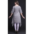 thumbnail image 5 of Bimba Purple Floral Block Printed Tops For Women Asymmetric Kurti Summer Dress For Girls XX-Large, 5 of 6