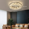 thumbnail image 2 of DENEST Modern Flush Mount Crystal Chandelier LED Ceiling Light Pendant Lamp Fixture 40w, 2 of 16