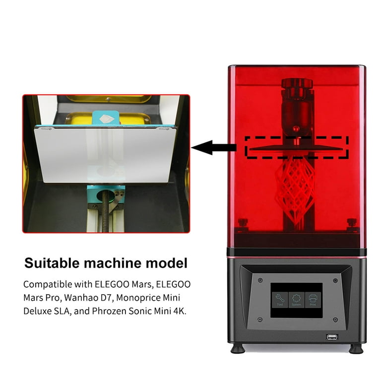 Anself Resin 3D Printer Build Plate Flexible Spring Steel Plate