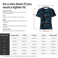 thumbnail image 2 of Yiaed Spacecraft Print Mens Short Sleeve Tight Fit T-Shirt, Crewneck Casual Tee-Large, 2 of 5