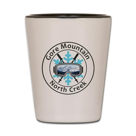 CafePress - Gore Mountain North Creek New York - White/Black Shot Glass, Unique and Funny Shot Glass