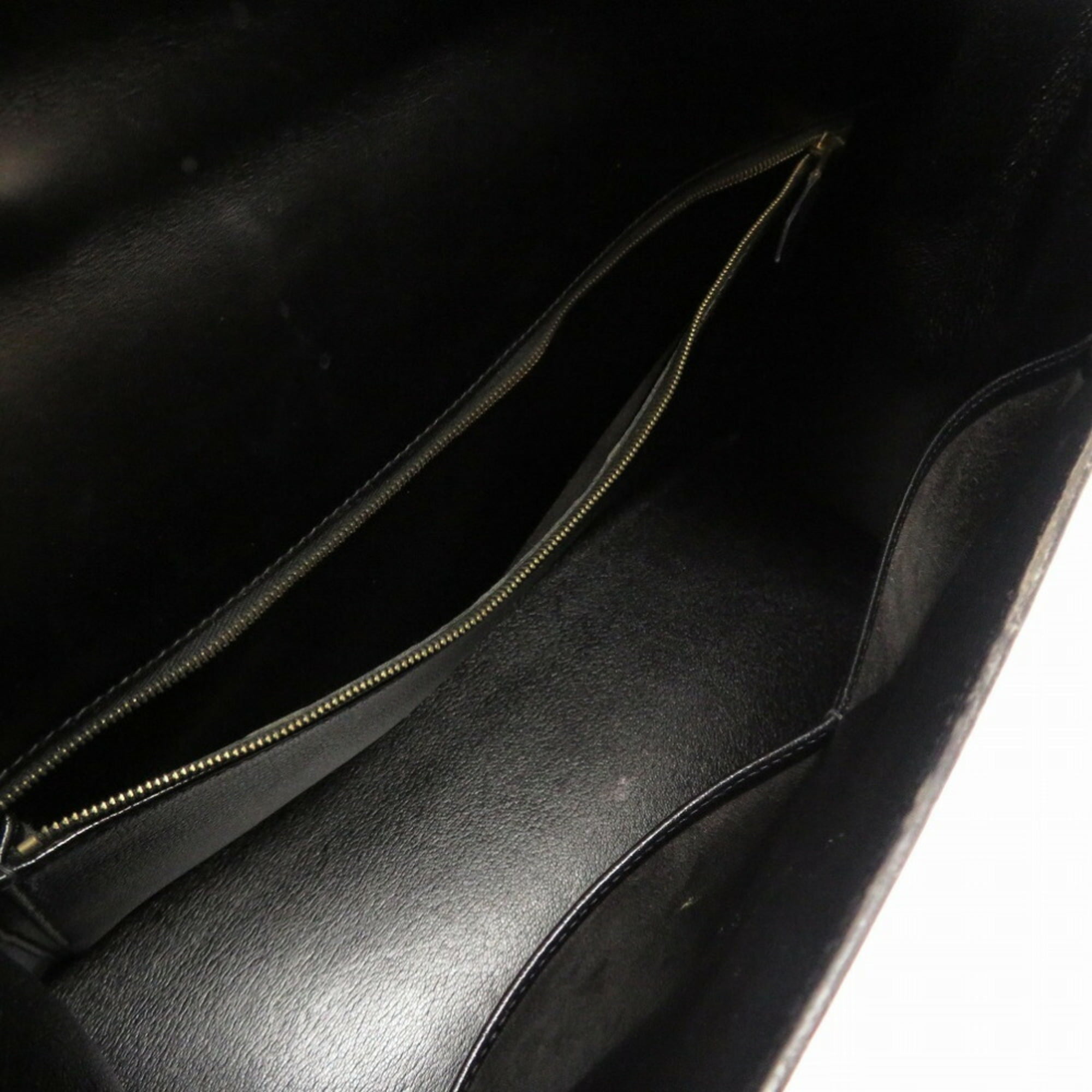 Hermes Kelly 35 outer sewn box calf muffler black ruthenium metal fittings  □ G engraved handbag bag 0023 HERMES