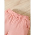 thumbnail image 7 of Kucnuzki 6 Months Kid Short Set for Girl 9 Months Short Sleeve Sweet Letter Prints Tee Tops Elastic Shorts 2PCS Set Pink, 7 of 7