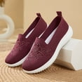 thumbnail image 2 of Willtoo 2026 Orthopedic Shoes for Women,Breathable Knitted Slip On Sneaker Working Casual Nurse Shoes,Birthday Valentine Mothers Day Gifts for Women Wine 7.5 Wide, 2 of 5