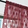 thumbnail image 4 of Cortinas Kotile Burgundy Sheer 96 cm x 244 cm, 2 paneles florales, 4 of 8