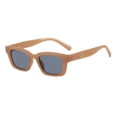 thumbnail image 2 of Gafas de sol para mujer Gafas de sol cuadradas Gafas de sol para exteriores con protección Gafas de sol para ir de compras Mochila Marrón, 2 of 9