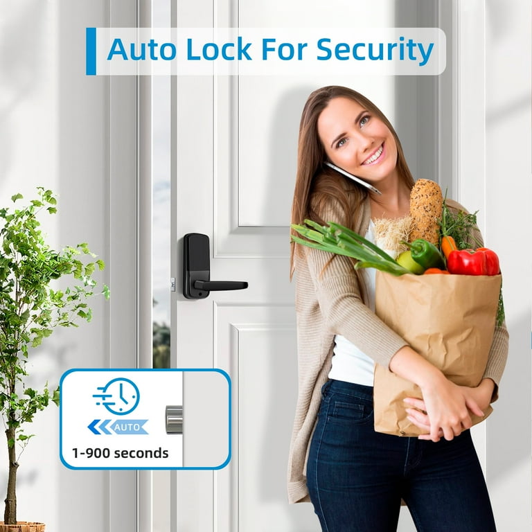 Smart Door Lock With Fingerprint & Keypad – Keyless Entry Deadbolt, App Control, WiFi Gateway Compatible