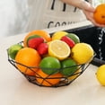 thumbnail image 6 of ReaNea Black Metal Wire Fruit Storage Baskets, Fruit Bowl for Kitchen Counter (Square Short), 6 of 9