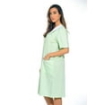 thumbnail image 3 of Dreamcrest Women Short Sleeve Housecoat - Comfortable Loungewear for Sleep and Relaxation (Green, 3X Plus), 3 of 3