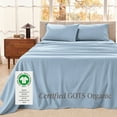 thumbnail image 3 of Bare Home Organic Flannel Sheet Set - 100% Organic Cotton - Deep Pocket - 4-Pieces - King, Light Blue, 3 of 10