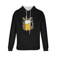 thumbnail image 4 of DDAPJ pyju Novelty Graphic Hoodies for Men 3D Beer Print Hooded Sweatshirt Drop Shoulder Pullover Hoodie Casual Holiday Sweatshirts Black M, 4 of 6