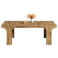 thumbnail image 2 of Fnova 71" Farmhouse Dining Table for 6-8 People, Rectangular Wooden Kitchen Table with Double Pedestal, Dinner Table for Dining Room, Kitchen, Office, Banquet, Living Room, 2 of 11