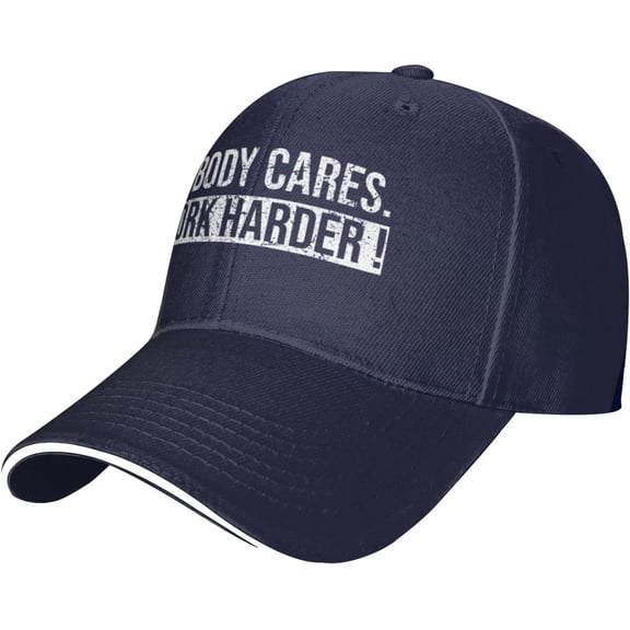 Nobody Cares Work Harder Motivational Workout Gym Baseball Cap Women Cowboy hat Men Sun Hat Dad Hat Trucker hat Black