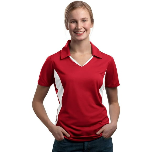Sport Tek Ladies Side Blocked Micropique Sport-Wick Polo. LST655