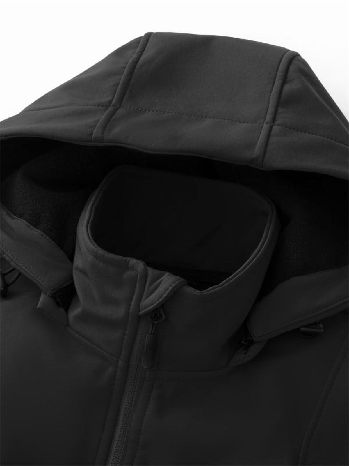 KVE Women's Hooded Softshell Vest Fleece Lined Windproof Zip Up Sleeveless Jacket Lightweight Coat for Running Black X-Large