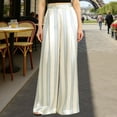 thumbnail image 2 of Mujeres Estiramiento Satén Pantalones Impresos Casual de Moda Longitud Regular para Primavera Verano, 2 of 8