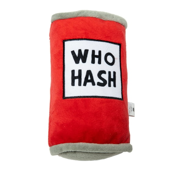 Dr. Seuss' The Grinch Who Hash Squeaky & Plush Dog Toy, Red