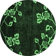 thumbnail image 1 of Ahgly Company Indoor Round Abstract Emerald Green Modern Area Rugs, 5' Round, 1 of 4