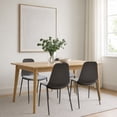 thumbnail image 2 of Set of 2 Modern Dining Kitchen Chairs Plastic Molded Armless Side Chairs with Metal Legs For Indoor Outdoor Patio, 2 of 12