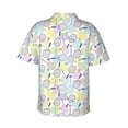 thumbnail image 4 of Color Tennis Racket Men'S 3d Print Casual Button Down Shirts, Novelty Hawaiian Short Sleeves M, 4 of 7